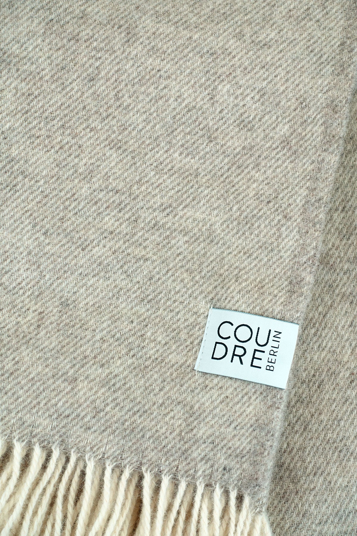 Couverture en laine unie limestone