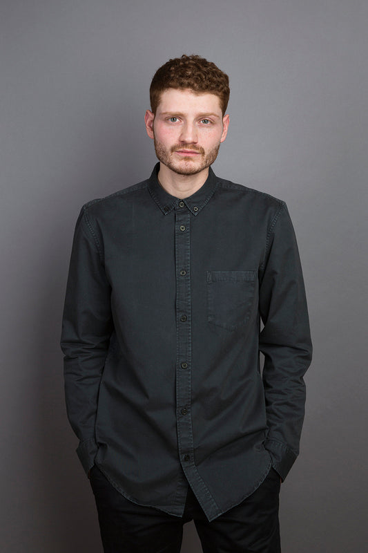 Garment Dye Shirt slate - Coudre Berlin