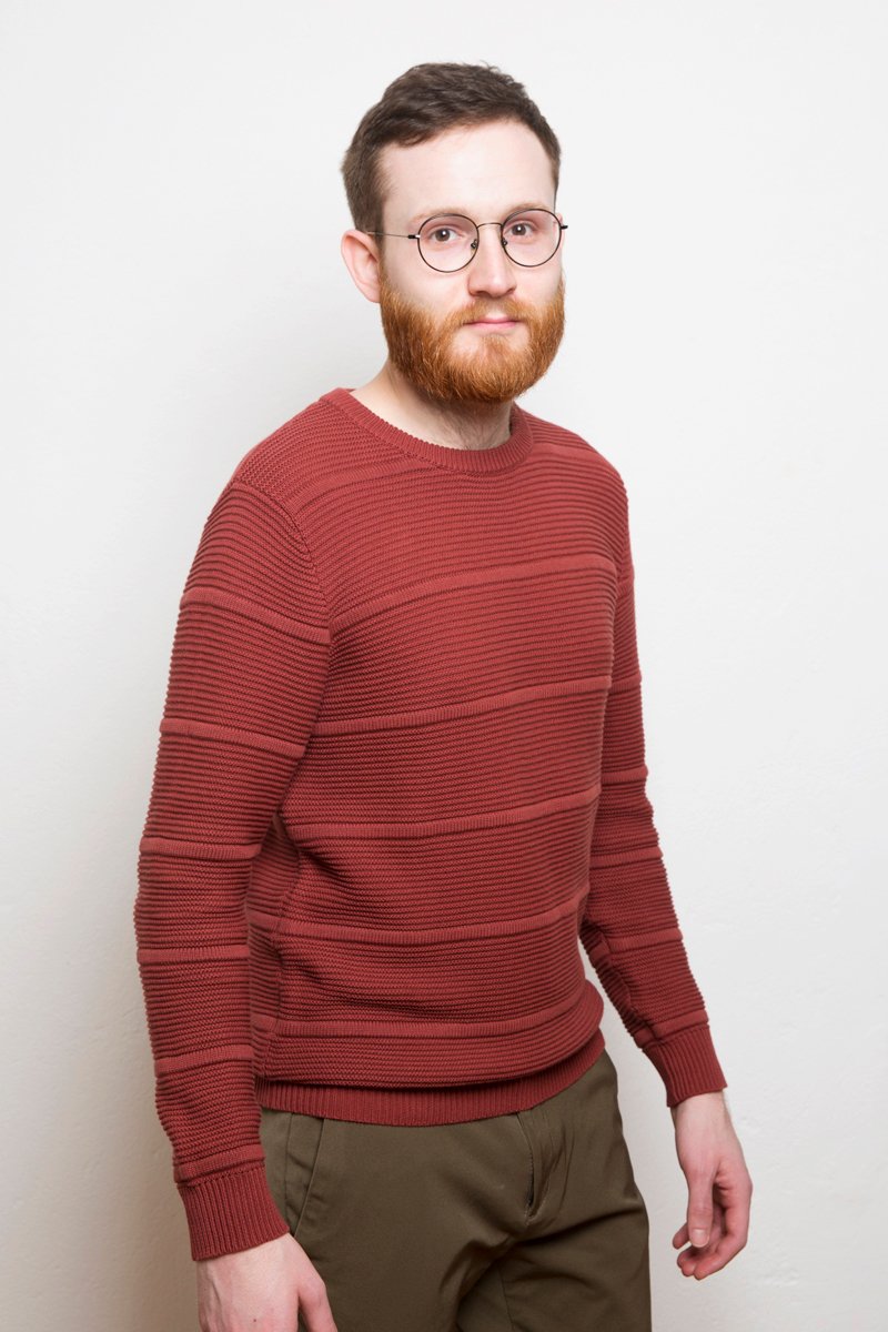 3D Knit Sweater rust - Coudre Berlin