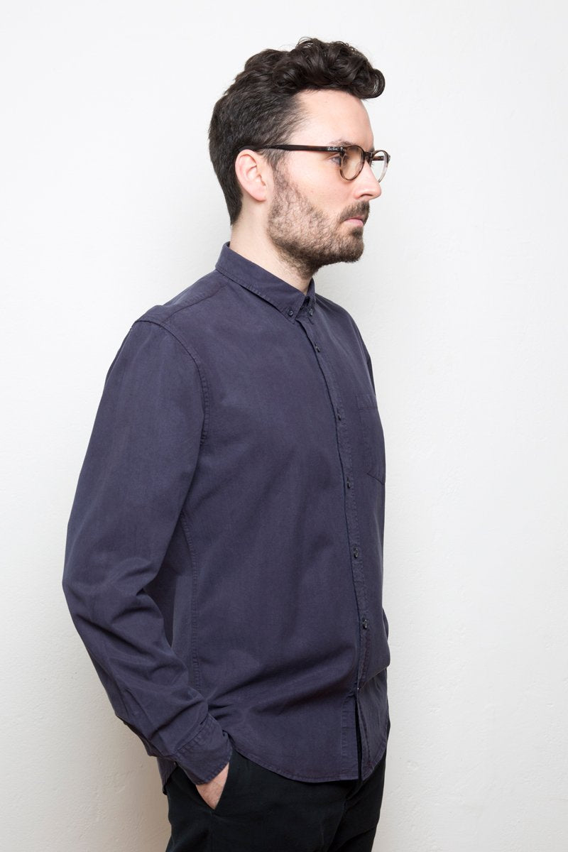 Garment Dye Shirt blue mountain - Coudre Berlin