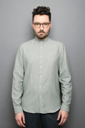 Band Collar Shirt pebble - Coudre Berlin