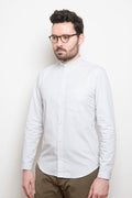 Band Collar Shirt stone - Coudre Berlin