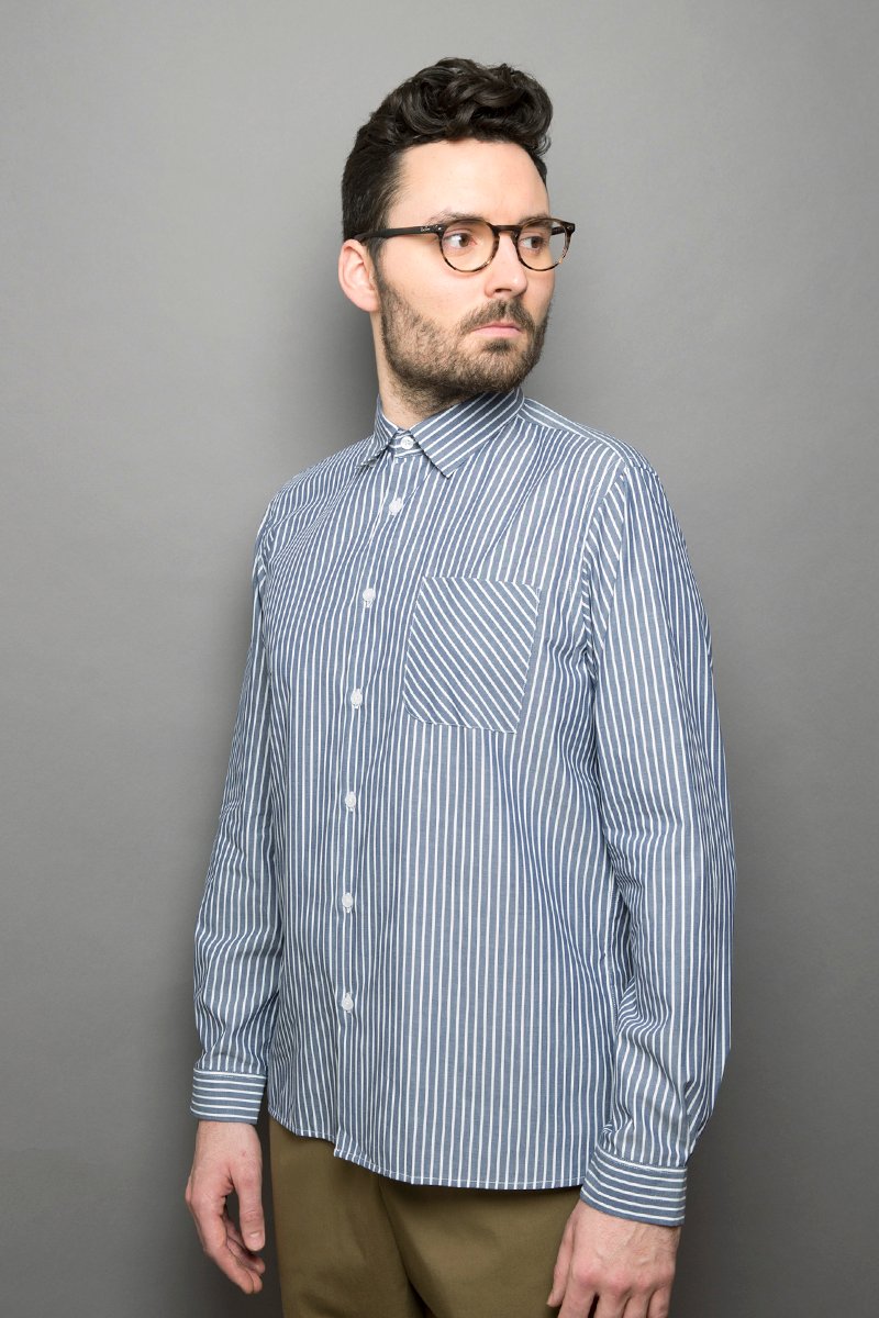 Kent Collar Shirt blue stripes - Coudre Berlin