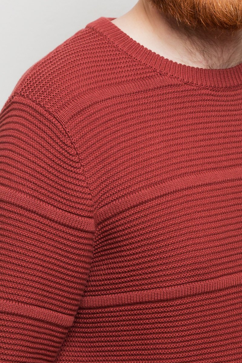 3D Knit Sweater rust - Coudre Berlin