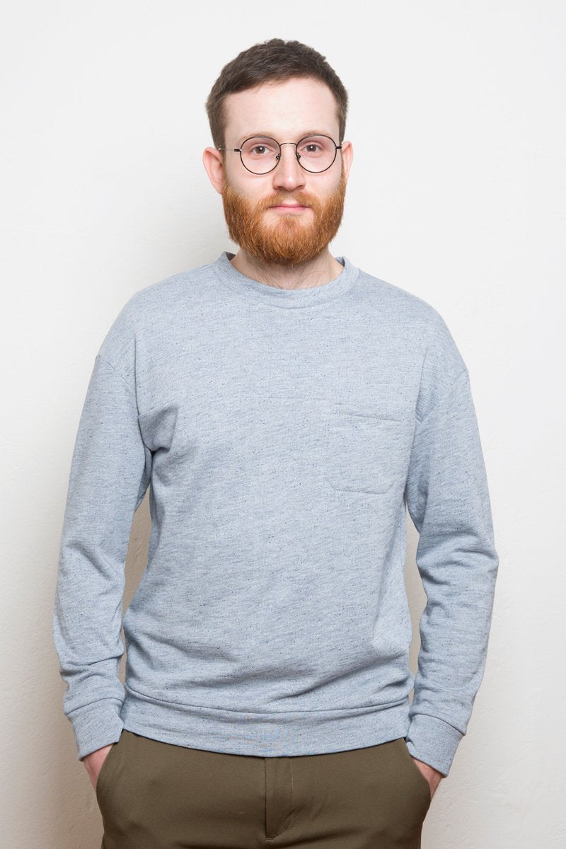 Pocket Sweatshirt light blue - Coudre Berlin