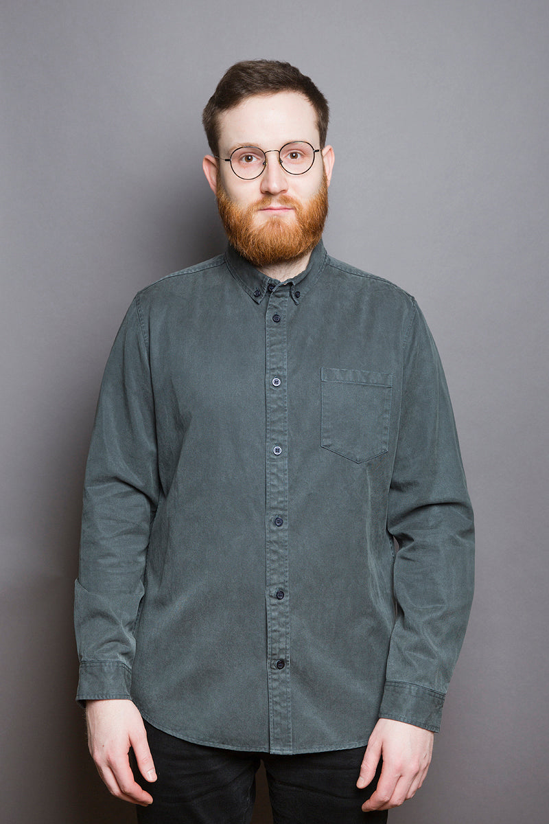 Garment Dye Shirt dark pine - Coudre Berlin