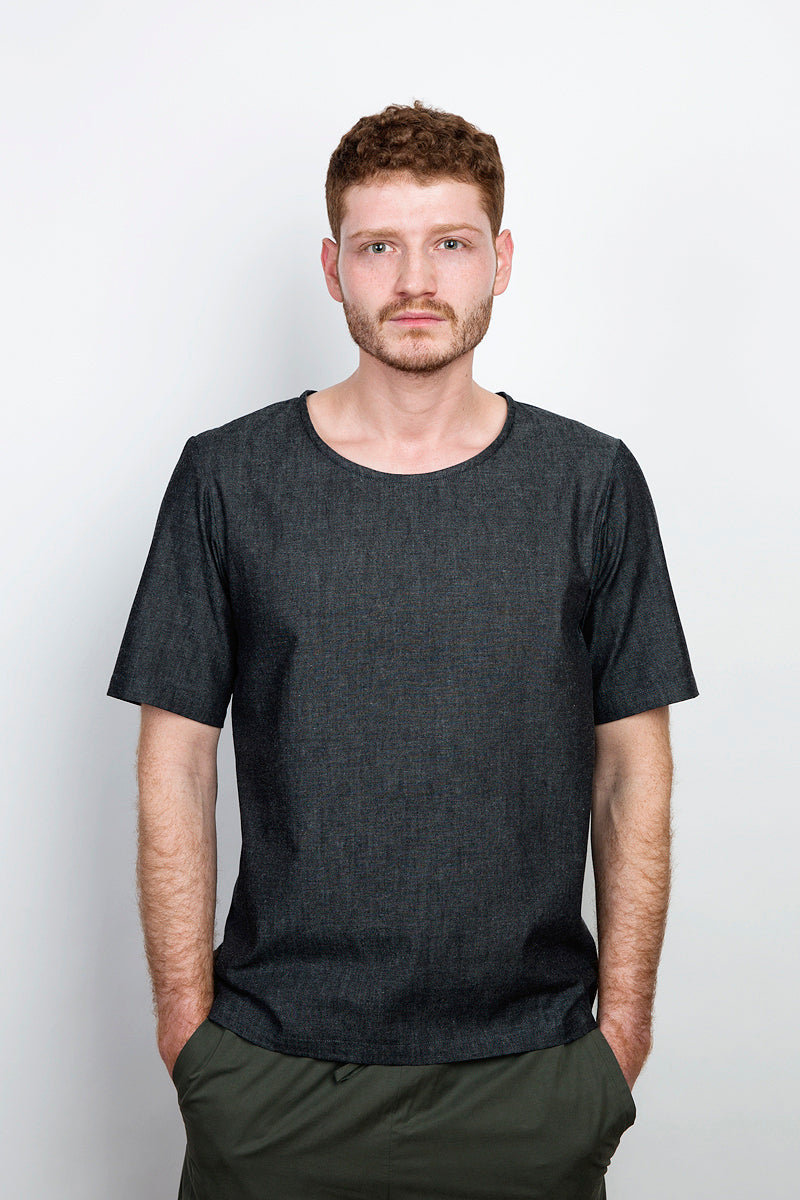 Woven T-Shirt asphalt - Coudre Berlin