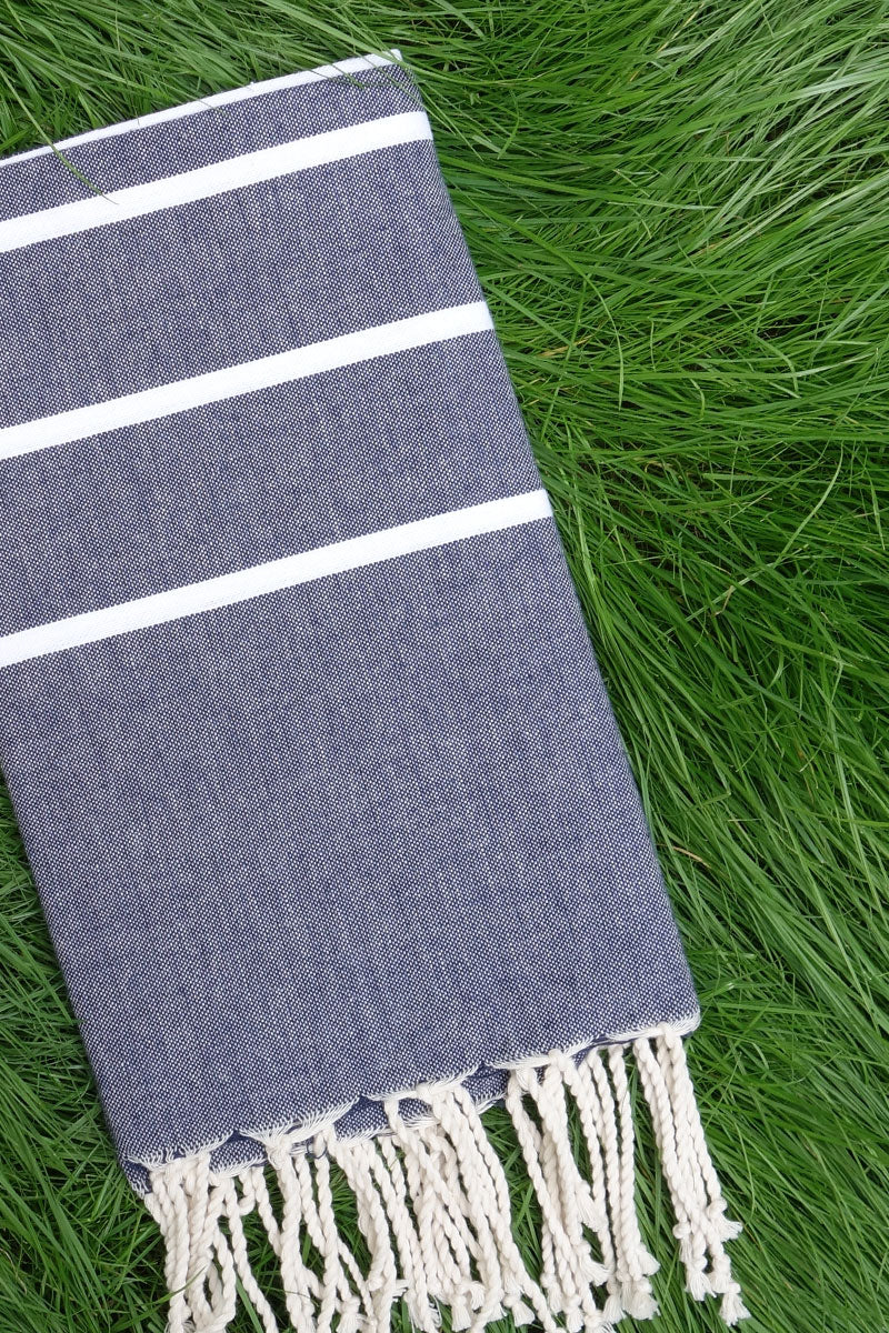 Hamam Blanket Stripe denim - Coudre Berlin