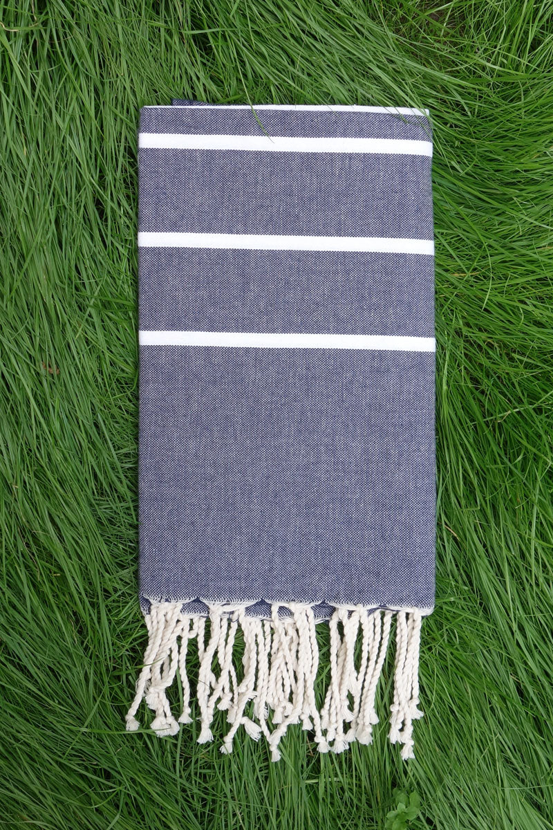 Hamam Blanket Stripe denim - Coudre Berlin