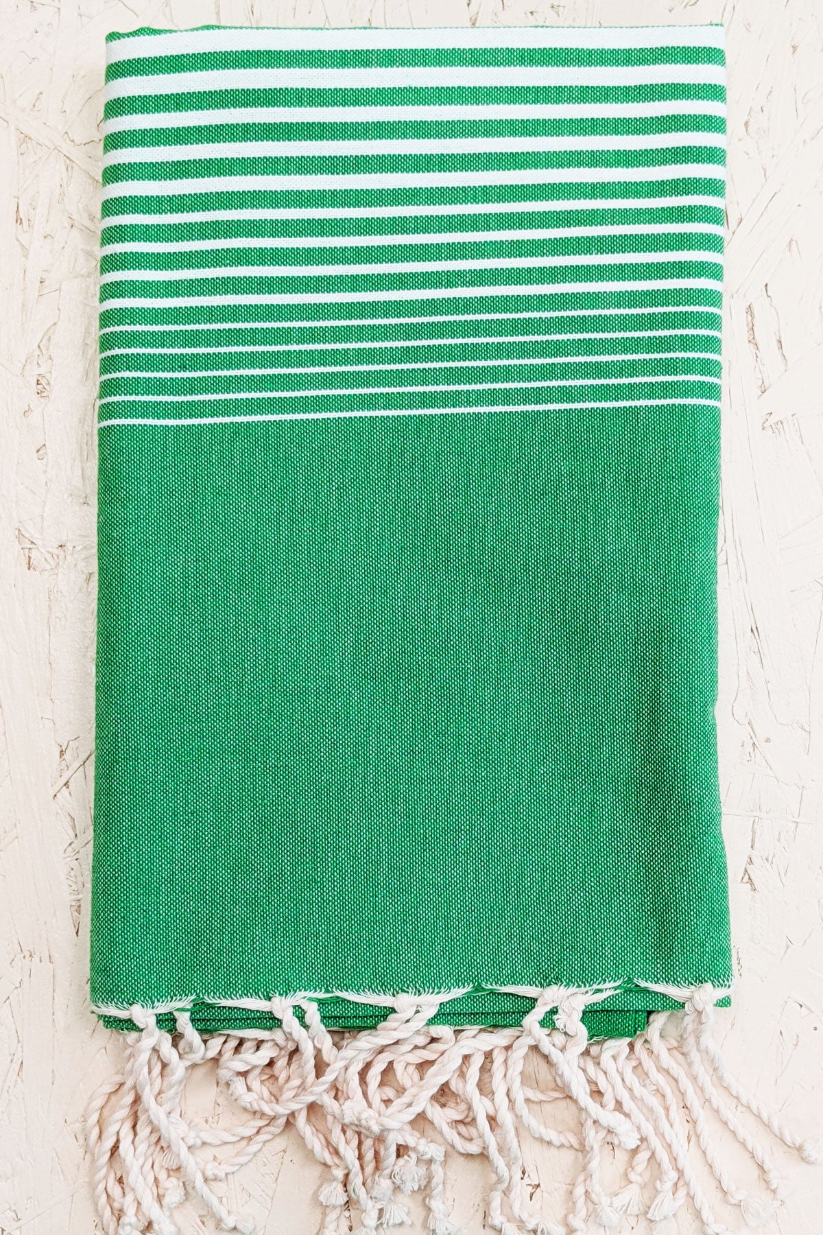 Hamam Blanket gradient green stripe - Coudre Berlin