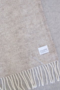 Wolldecke / Kuscheldecke herringbone limestone - Coudre Berlin