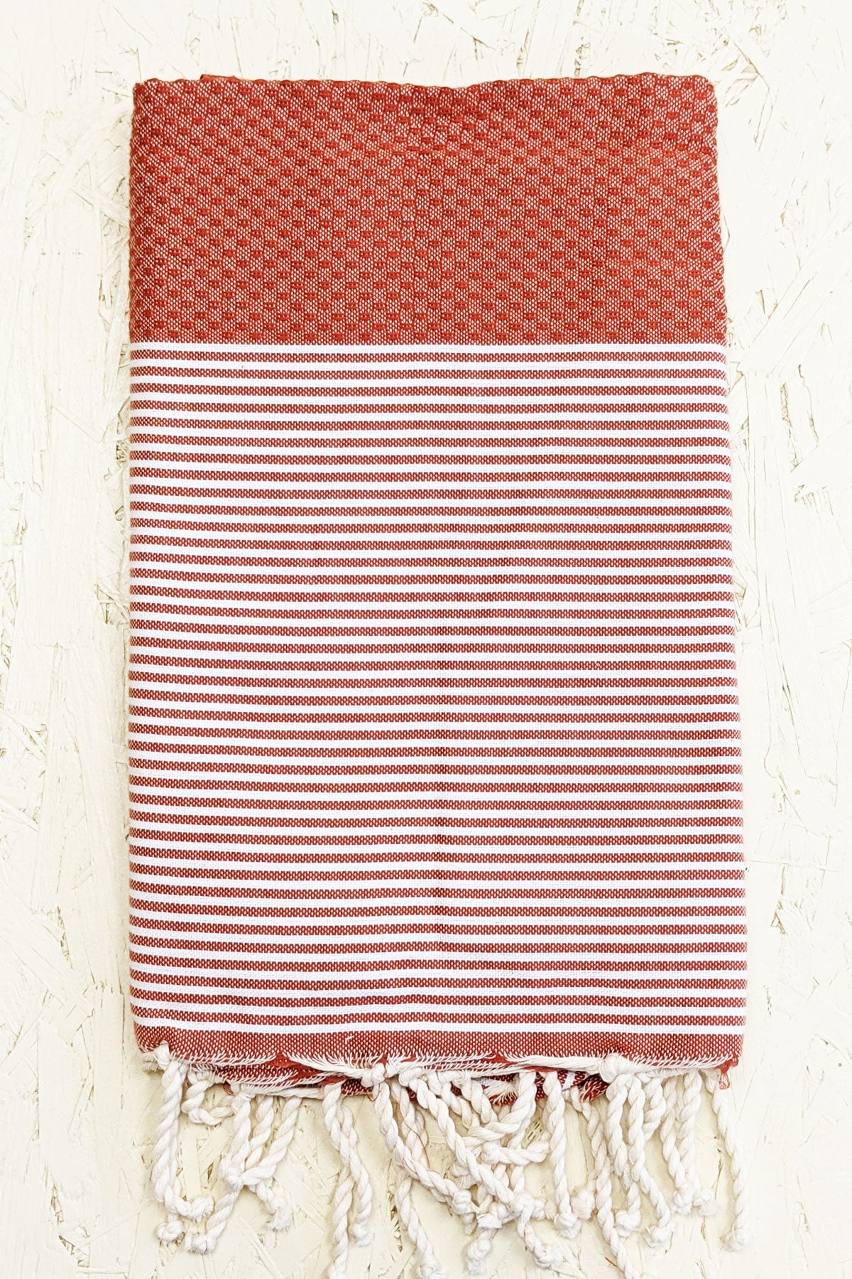 Hamam Blanket honeycomb rust - Coudre Berlin