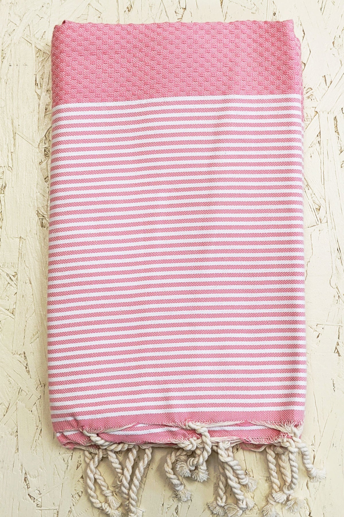 Hamam Blanket honeycomb stripe rose - Coudre Berlin