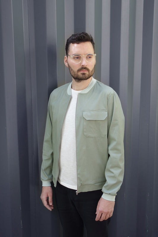 Light Bomber Jacket greenstone - Coudre Berlin