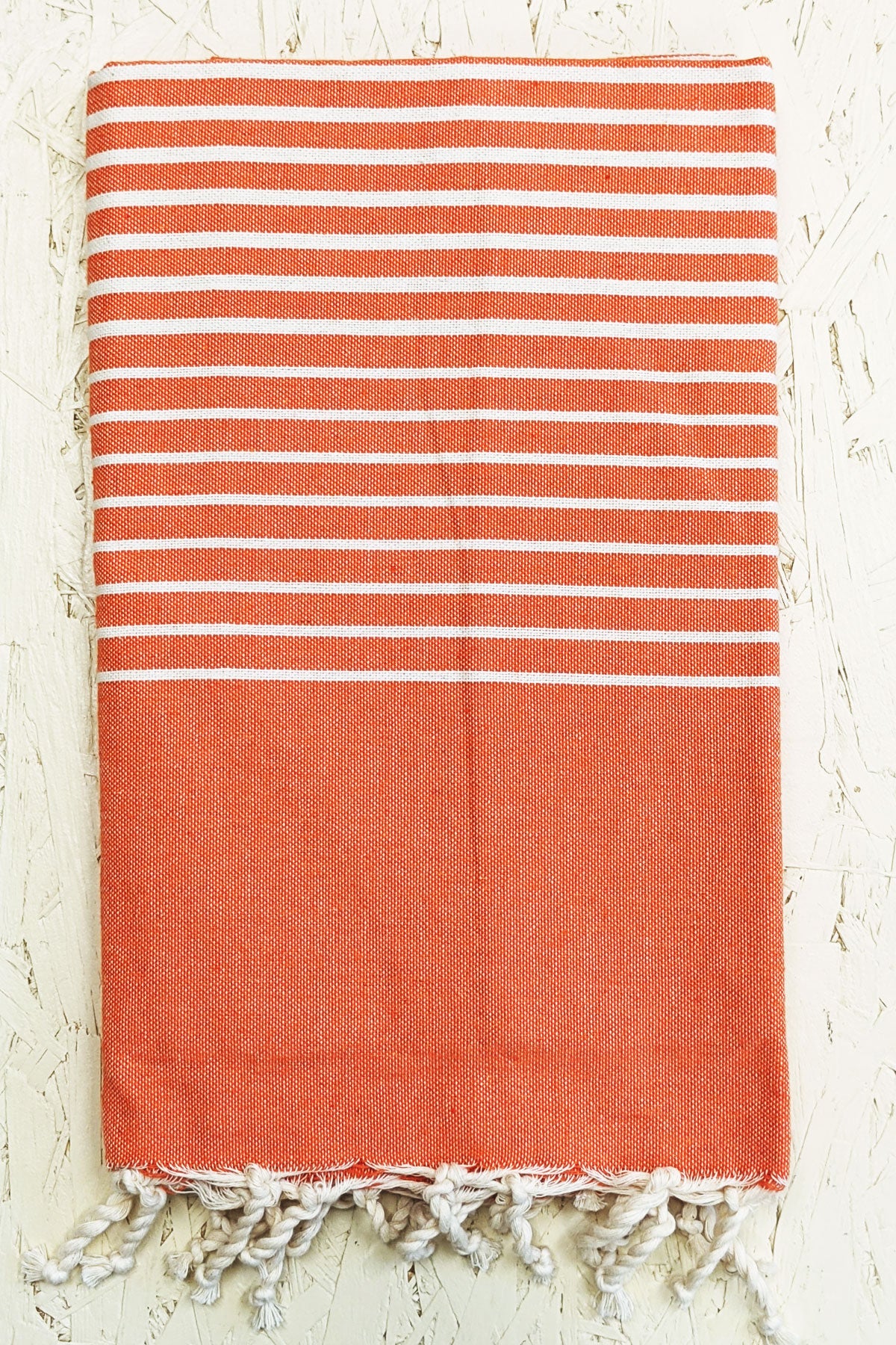 Hamam Blanket orange stripes - Coudre Berlin