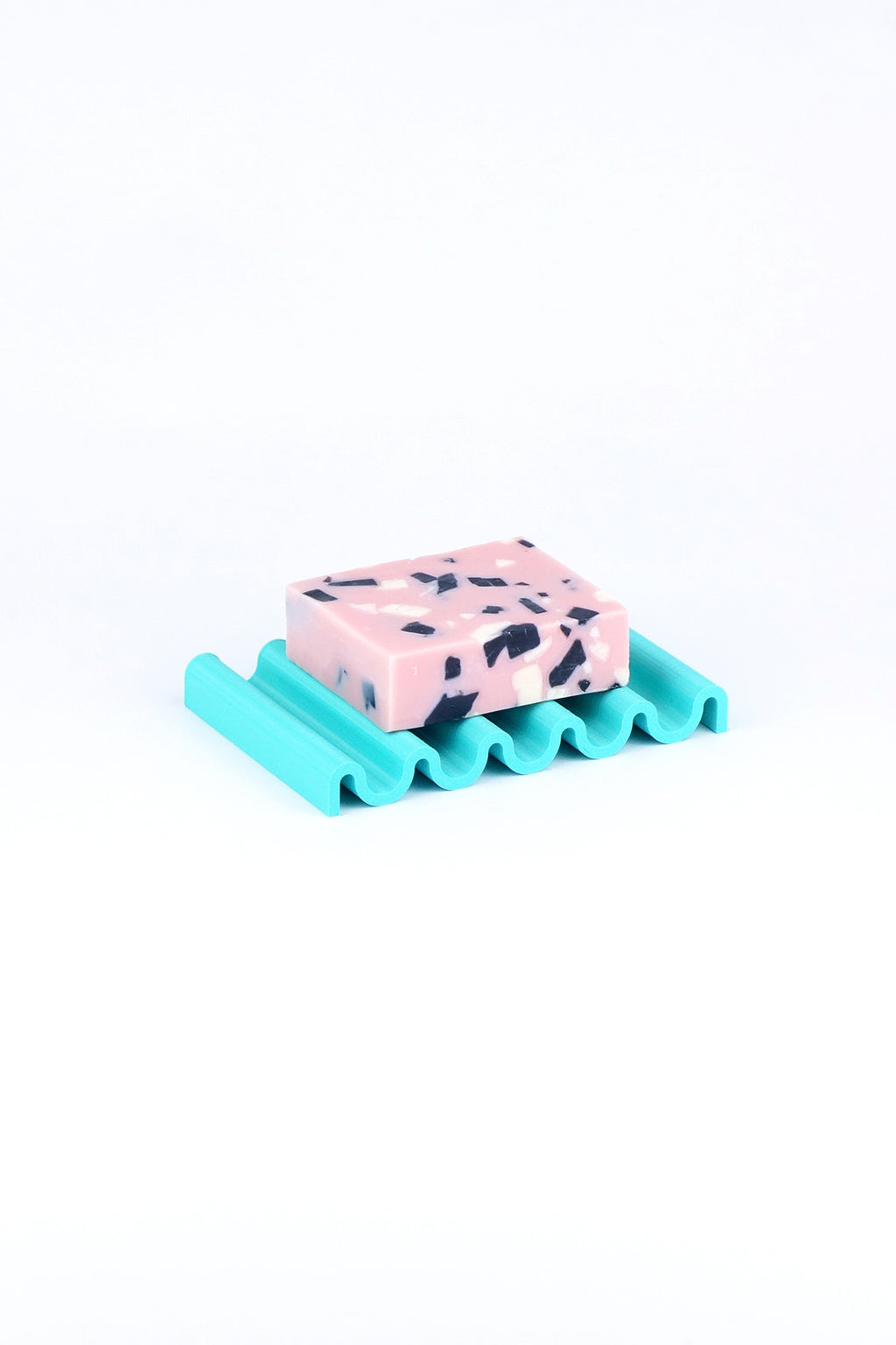 Seifenschale aus recyceltem PET / recycled PET soap dish caribbean teal onda - Coudre Berlin