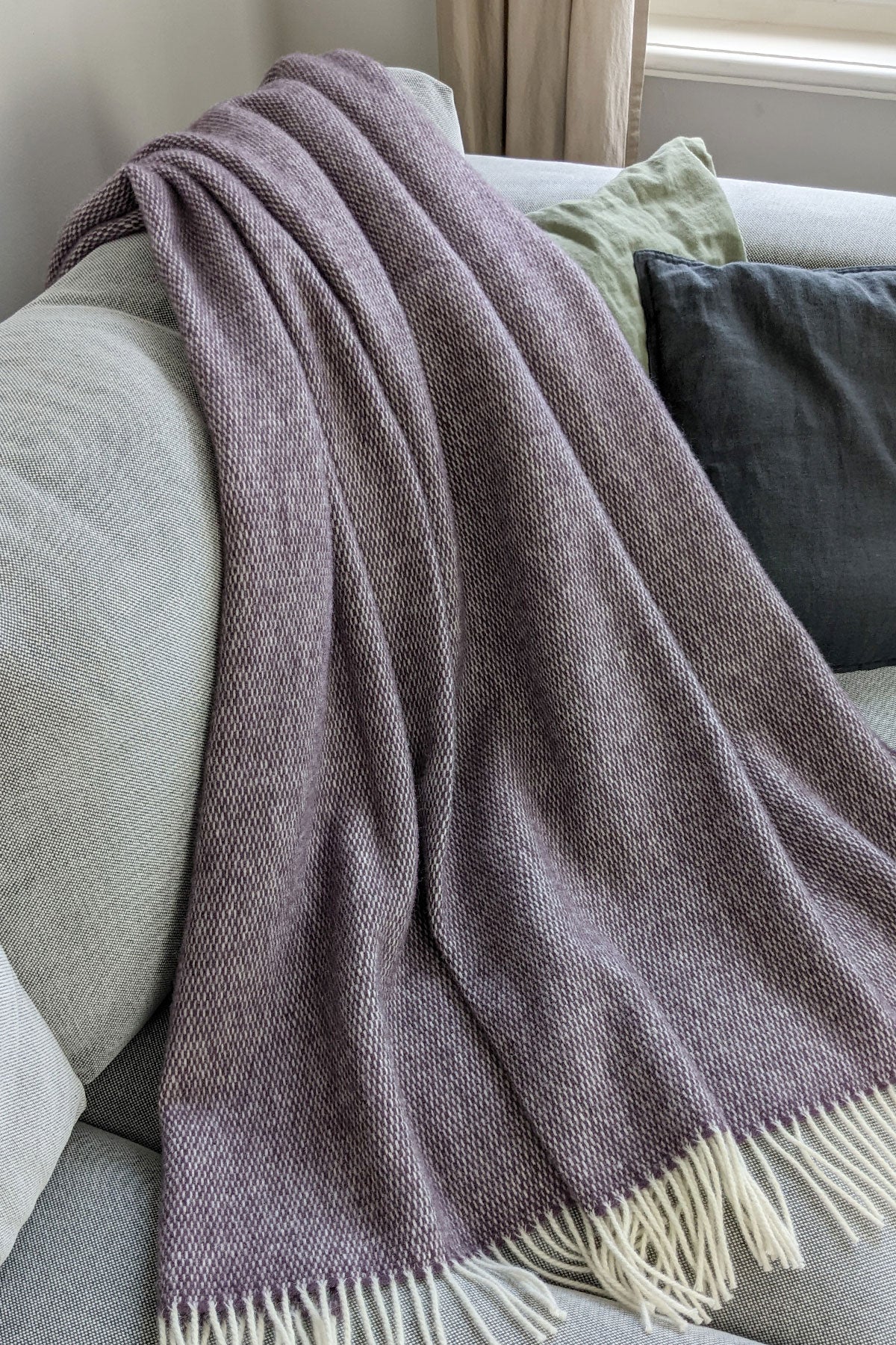Wolldecke / Kuscheldecke pickstitch plum - Coudre Berlin