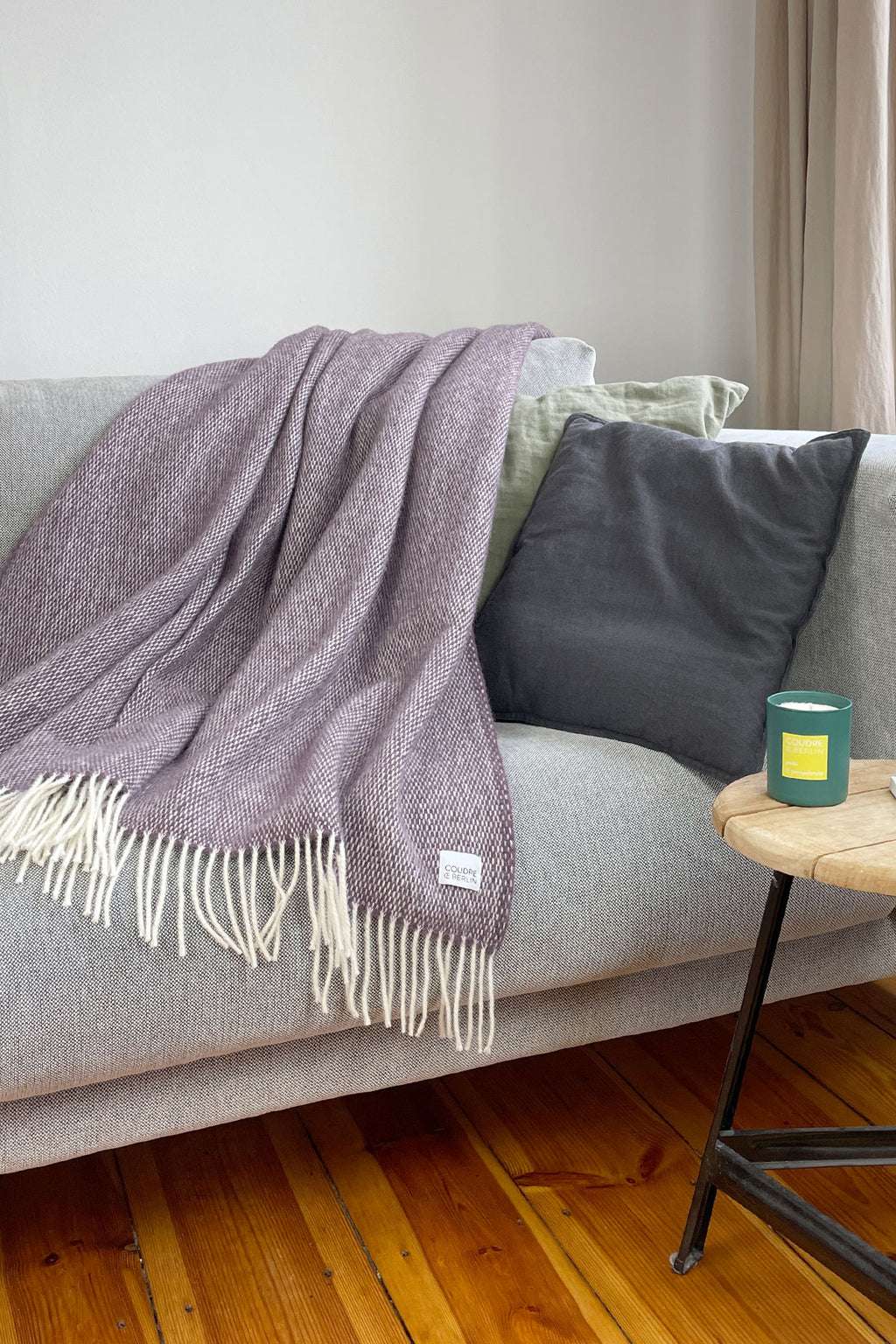 Wolldecke / Kuscheldecke pickstitch plum - Coudre Berlin