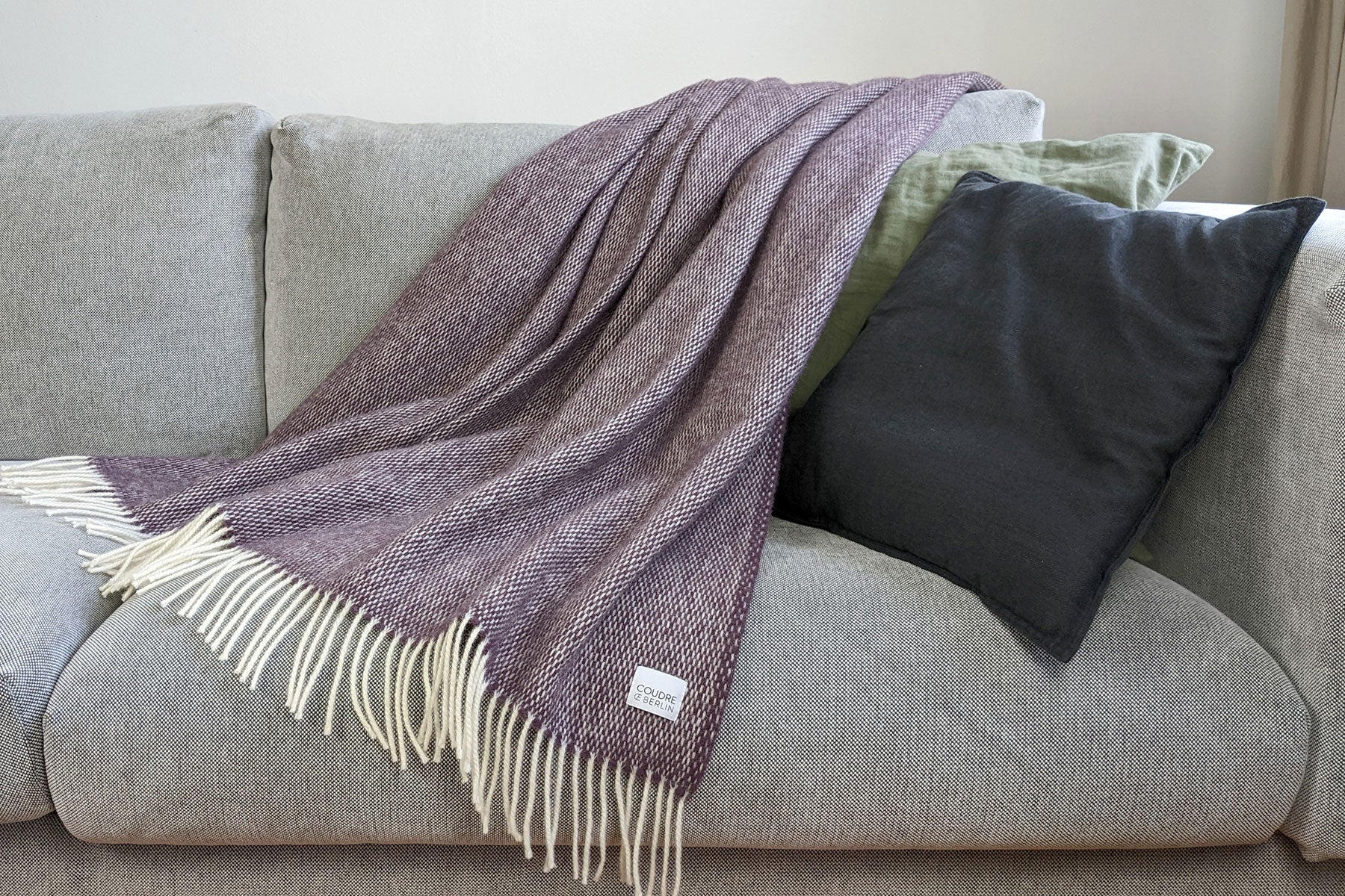 Wolldecke / Kuscheldecke pickstitch plum - Coudre Berlin